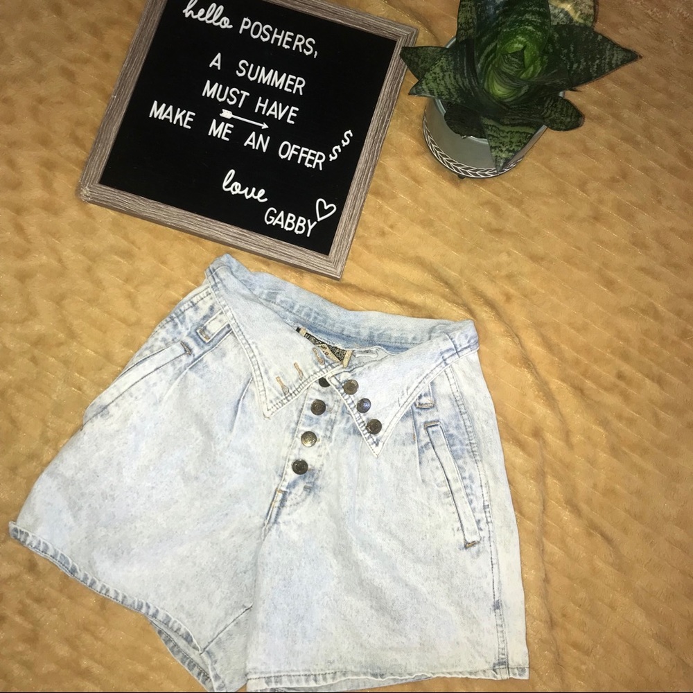 Denim High Waisted Shorts
